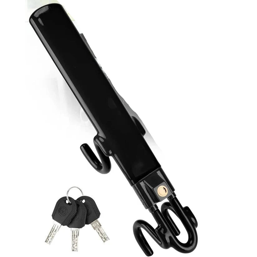 Steering Wheel Lock Forged Steel & Rubber-Coated Adjustable Fit