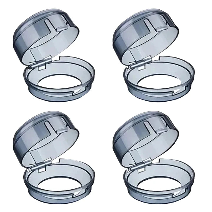 Stove Knob Covers Transparent Snap-On Set of 4