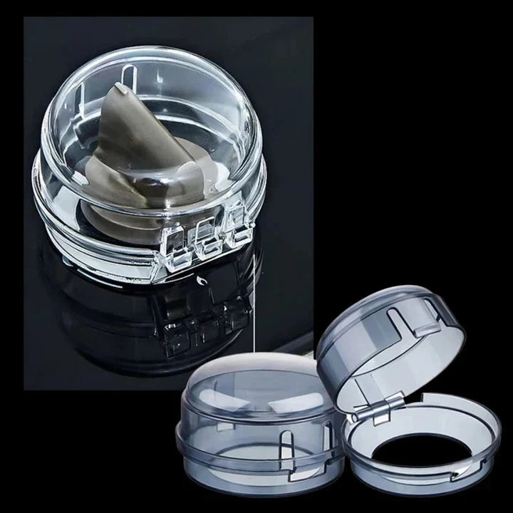 Stove Knob Covers Transparent Snap-On Set of 4