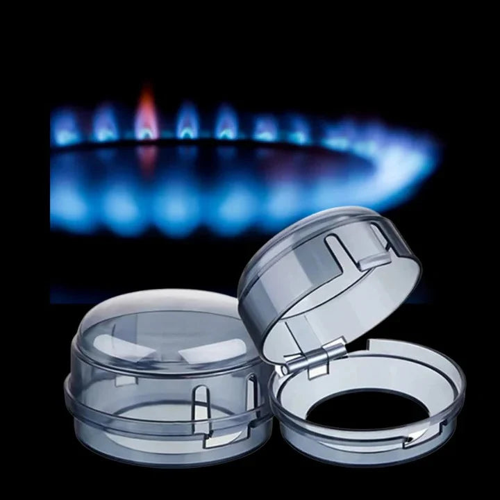 Stove Knob Covers Transparent Snap-On Set of 4