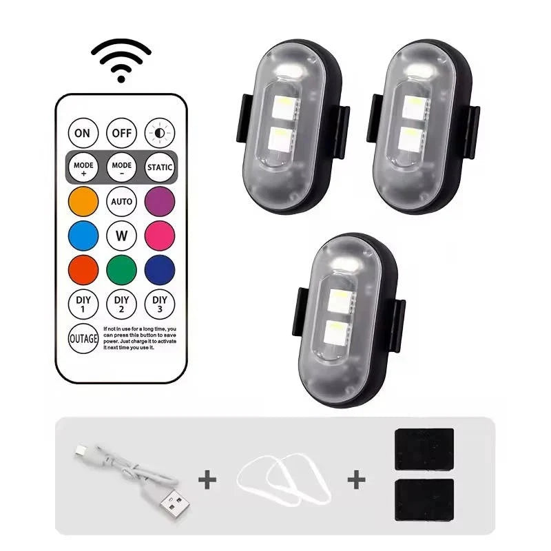 Strobe Light Rechargeable RGB Remote & 10 Flash Modes