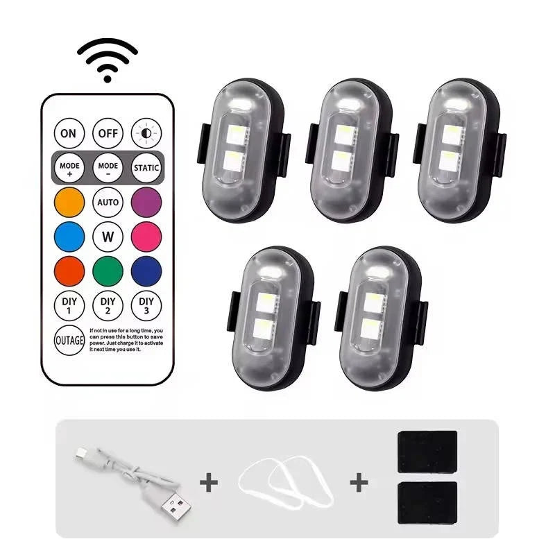 Strobe Light Rechargeable RGB Remote & 10 Flash Modes