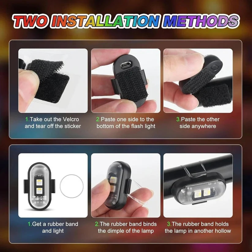 Strobe Light Rechargeable RGB Remote & 10 Flash Modes