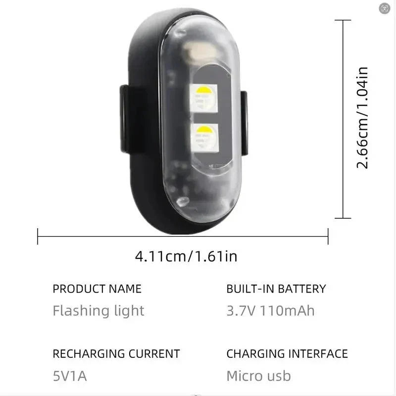 Strobe Light Rechargeable RGB Remote & 10 Flash Modes