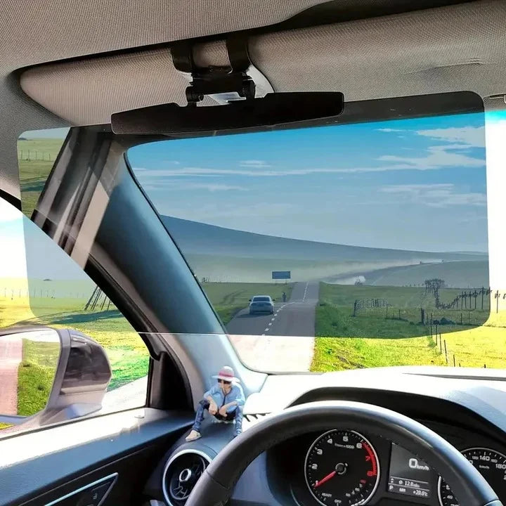 Sun Visor Extender Polarized Rotating Lens Clip-On Strap