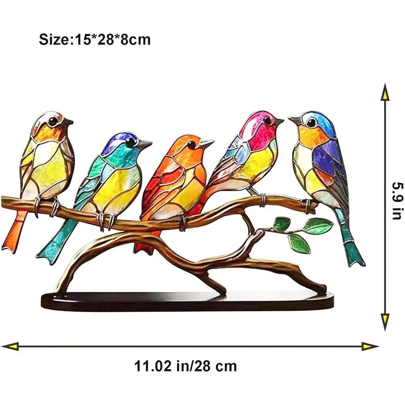 Suncatcher Handcrafted Stained Glass & Weighted Base