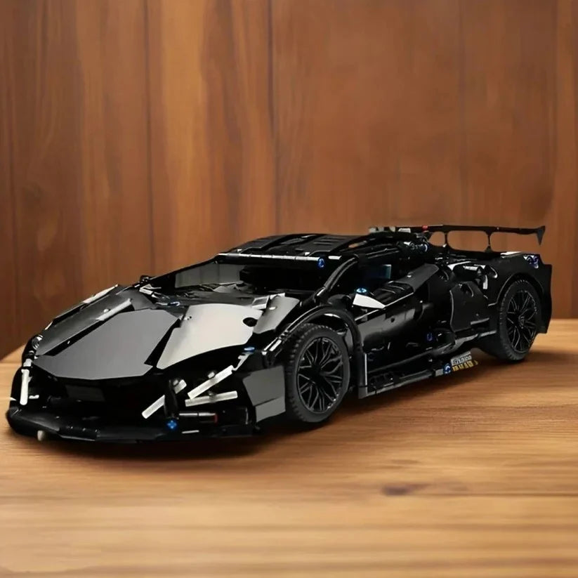 Supercar Model Kit 1288-Piece Opening Parts & Working Headlights