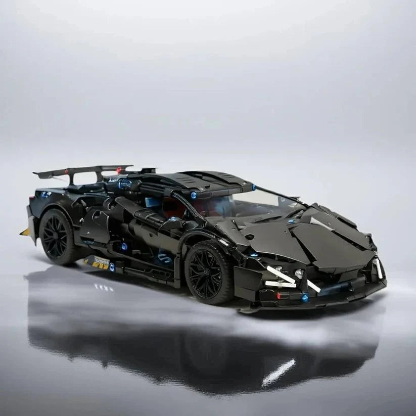 Supercar Model Kit 1288-Piece Opening Parts & Working Headlights
