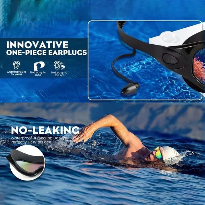 Swim Goggles Anti-Fog Wide-View Soft Silicone Seal