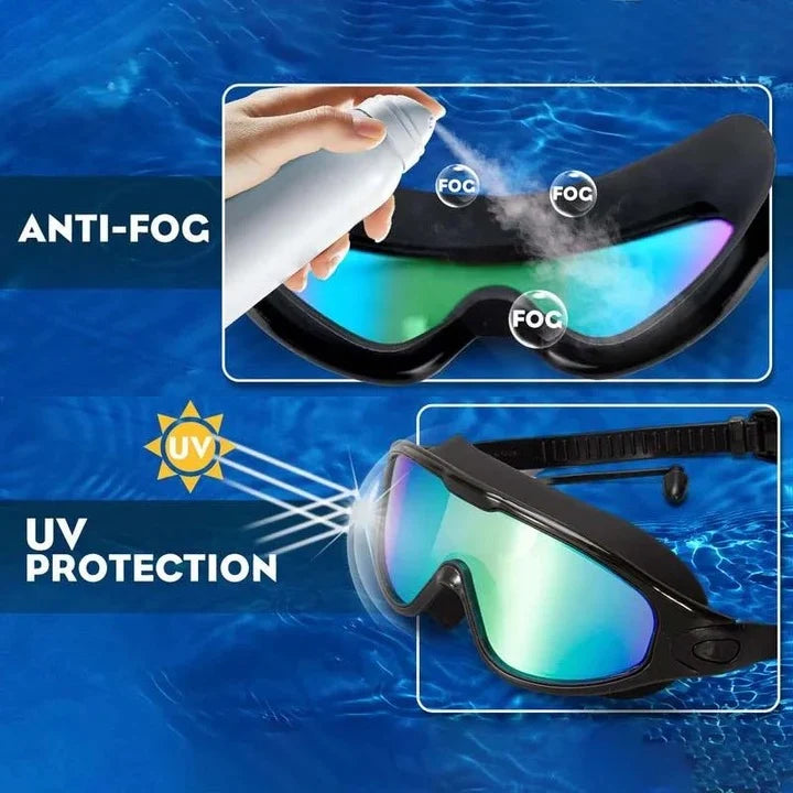 Swim Goggles Anti-Fog Wide-View Soft Silicone Seal