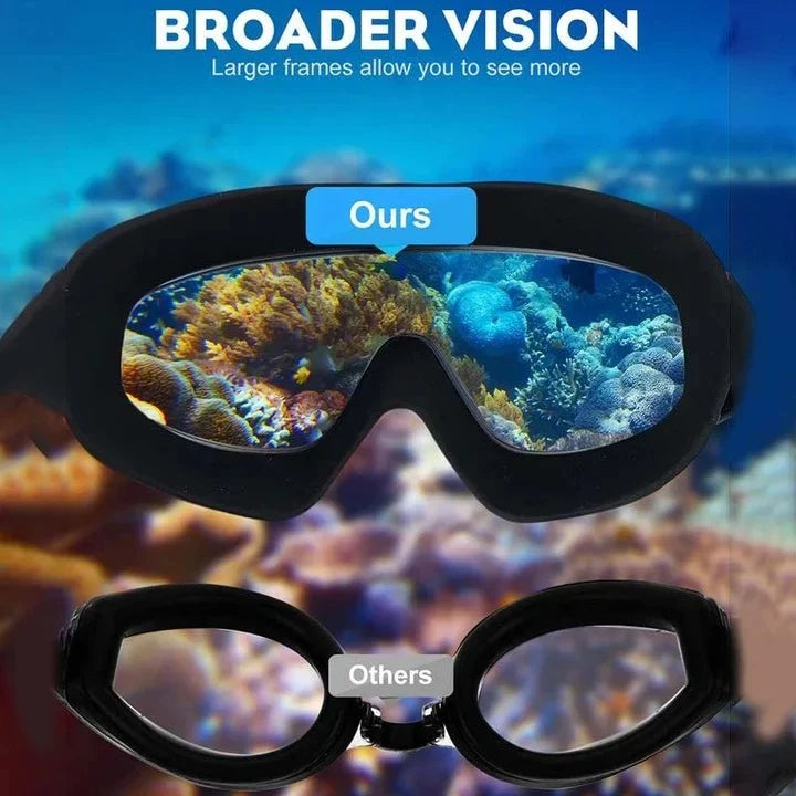 Swim Goggles Anti-Fog Wide-View Soft Silicone Seal