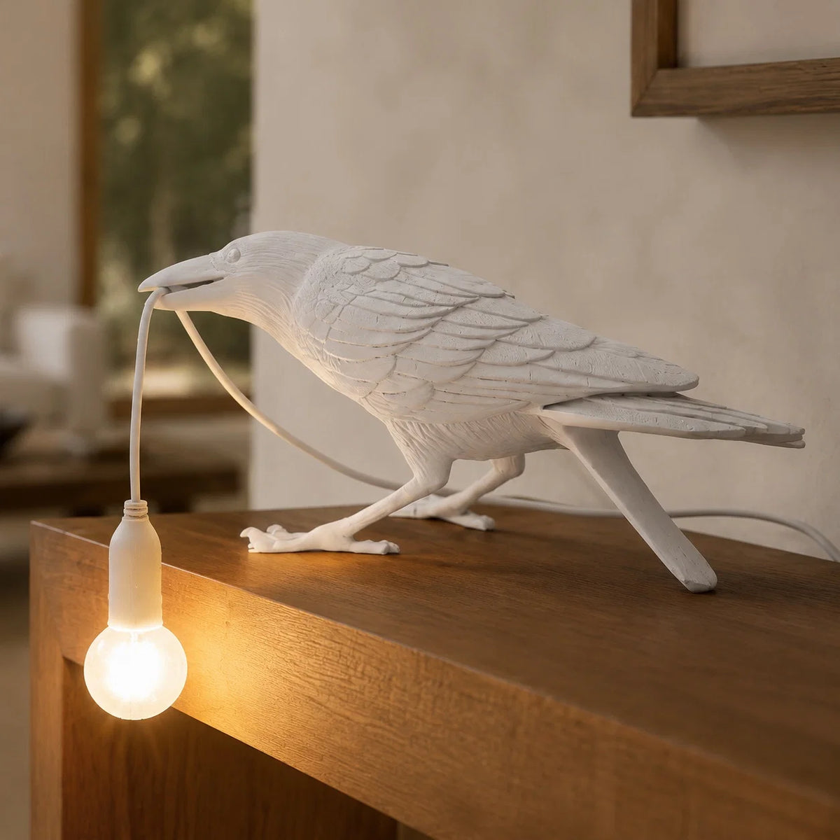 Table Lamp Adjustable Brightness Resin Plug-In