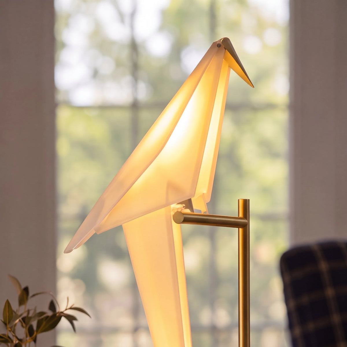 Table Lamp Adjustable Metal Base LED Paper Shade