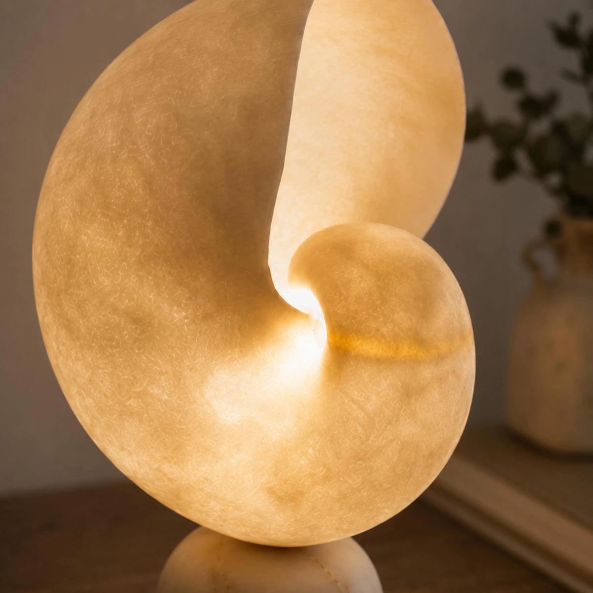 Table Lamp Alabaster Touch Dimmer & USB Charging