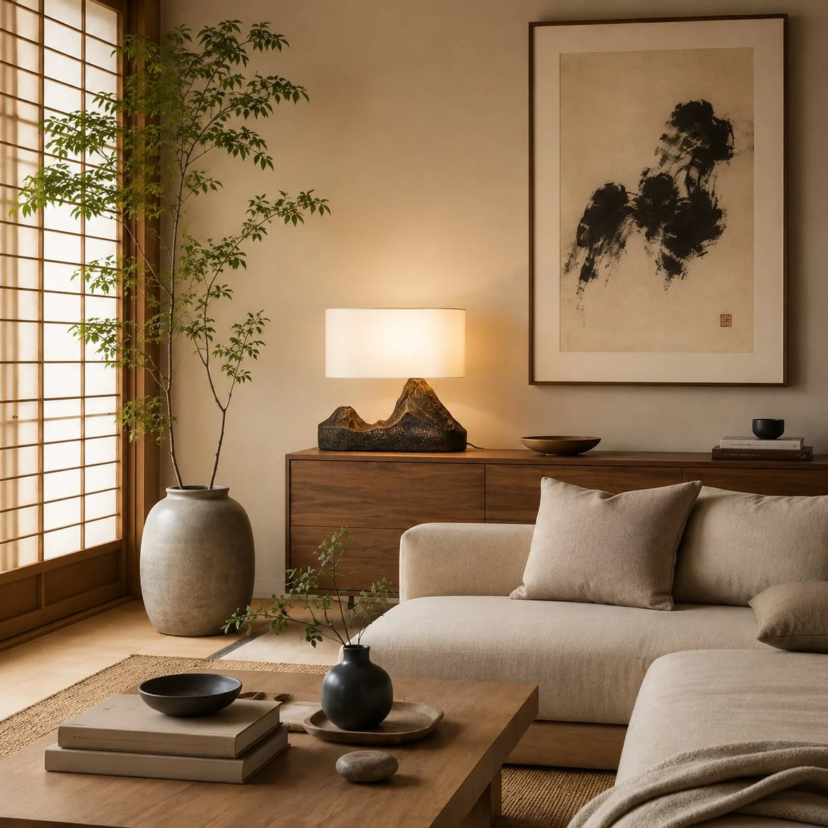 Table Lamp Bronze Resin Base LED Compatible