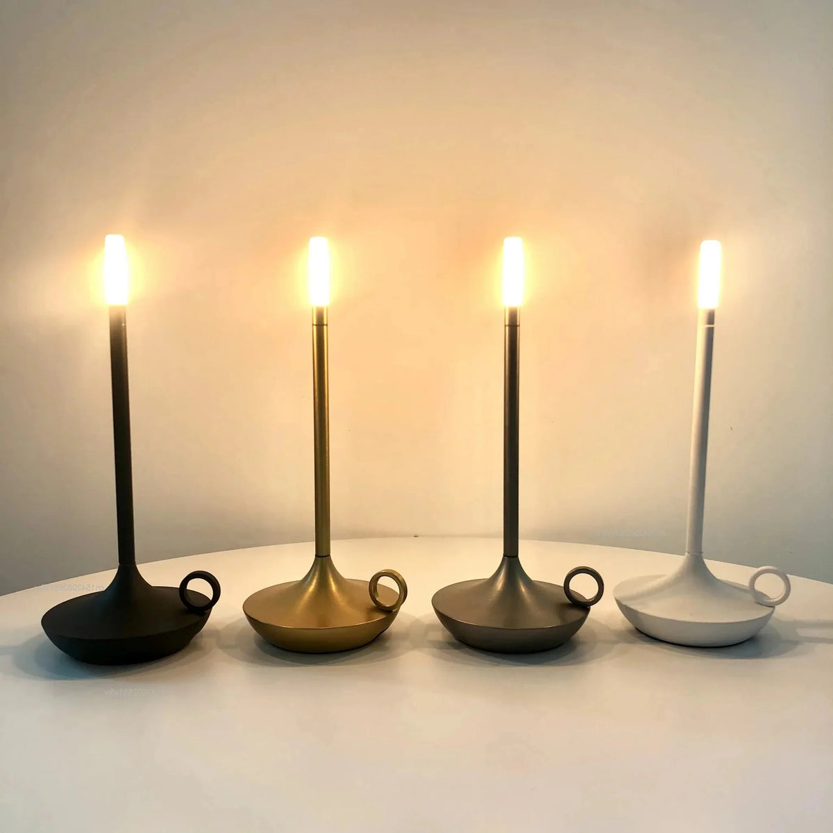 Table Lamp Cordless Rechargeable Candle-Style Warm LED