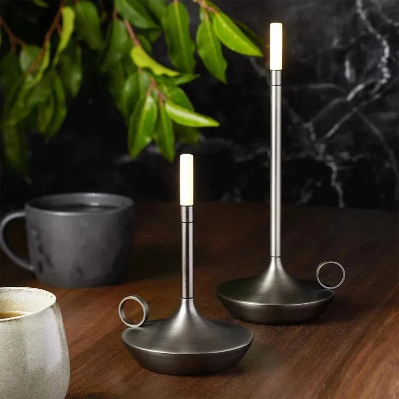 Table Lamp Cordless Rechargeable Candle-Style Warm LED
