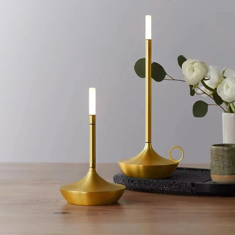 Table Lamp Cordless Rechargeable Candle-Style Warm LED