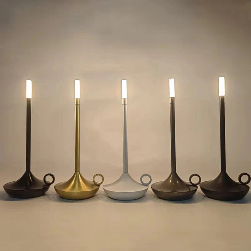 Table Lamp Cordless Rechargeable Candle-Style Warm LED