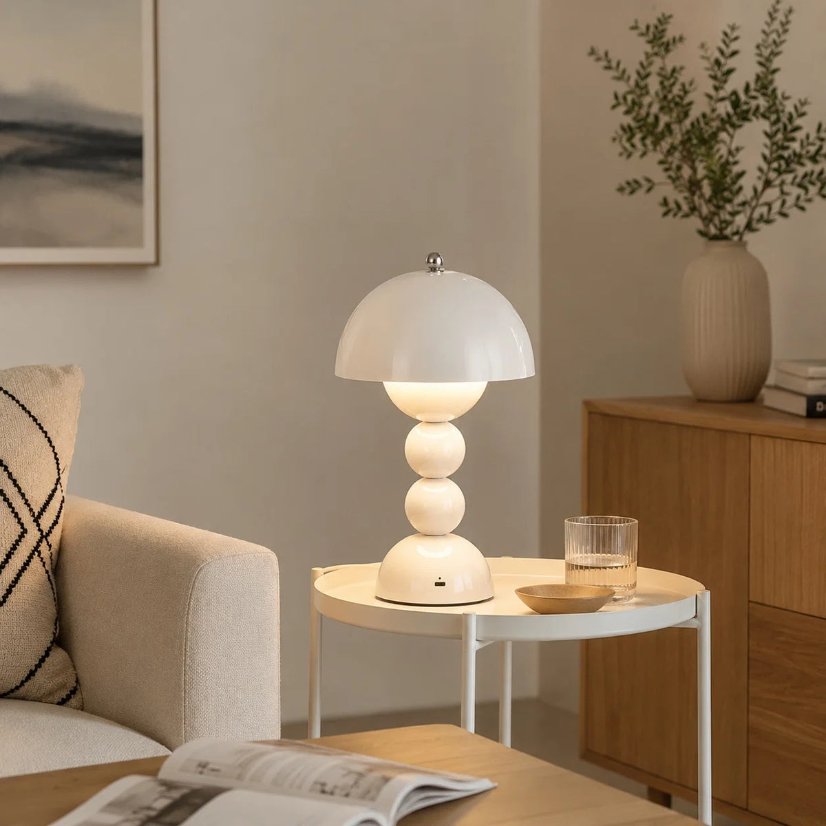 Table Lamp Portable Acrylic Touch Control USB Charging