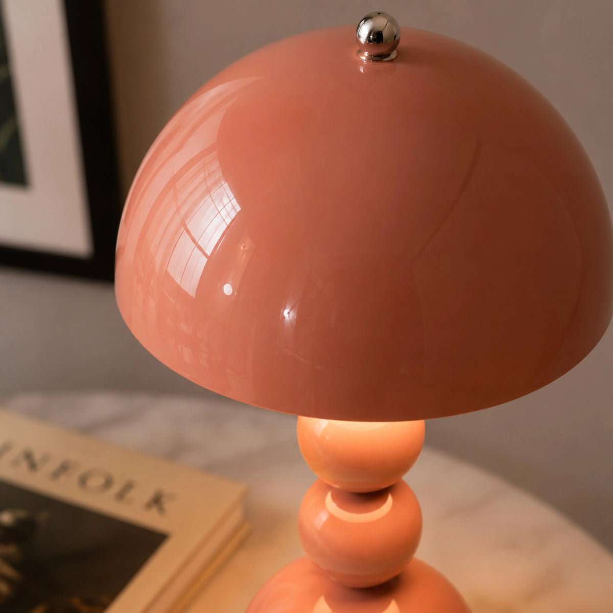 Table Lamp Portable Acrylic Touch Control USB Charging