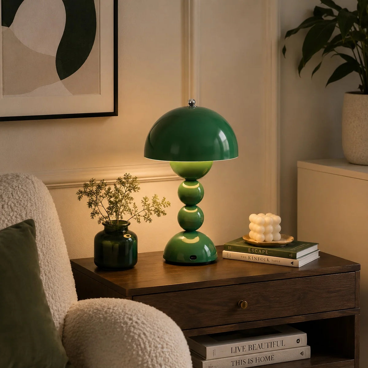 Table Lamp Portable Acrylic Touch Control USB Charging