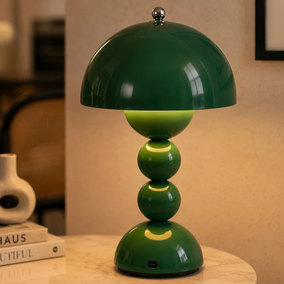 Table Lamp Portable Acrylic Touch Control USB Charging