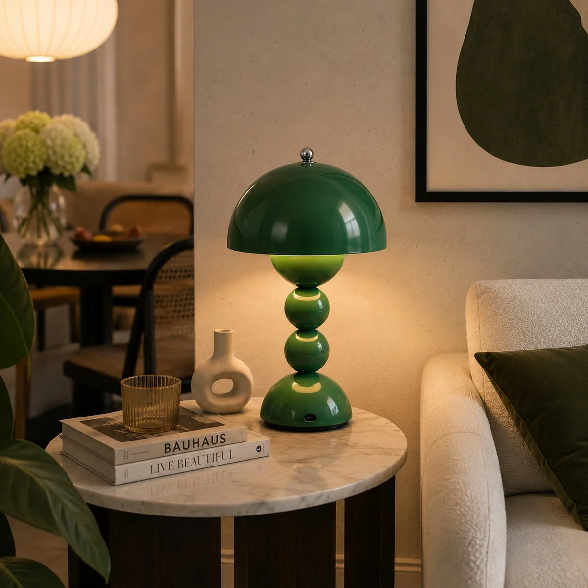 Table Lamp Portable Acrylic Touch Control USB Charging