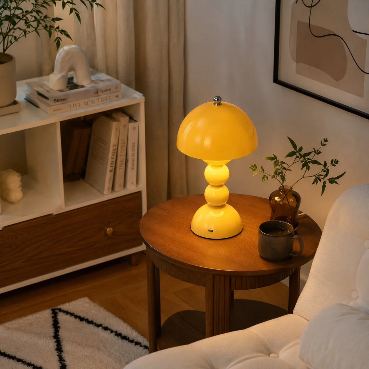 Table Lamp Portable Acrylic Touch Control USB Charging
