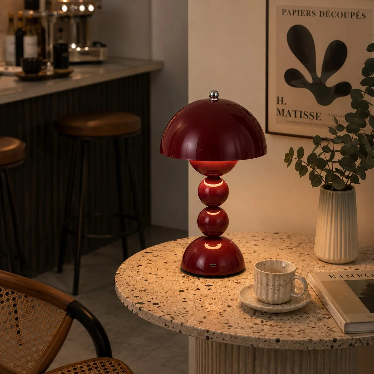 Table Lamp Portable Acrylic Touch Control USB Charging