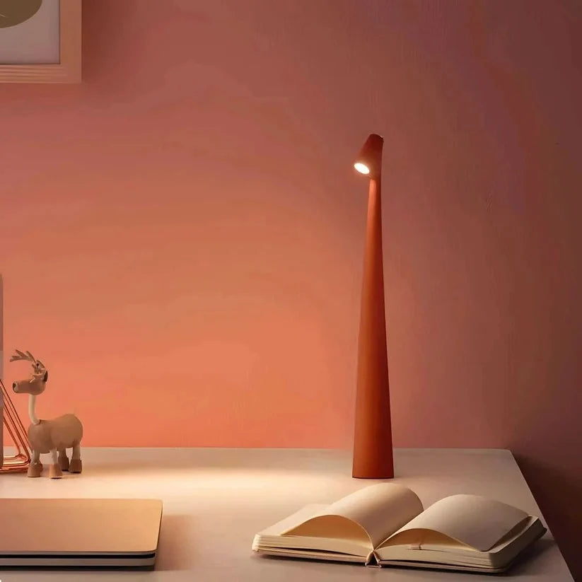Table Lamp Rechargeable Warm Dimming Matte Aluminum