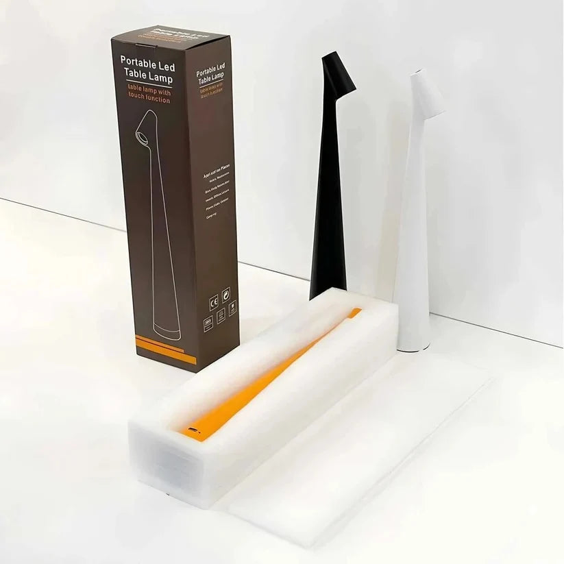 Table Lamp Rechargeable Warm Dimming Matte Aluminum