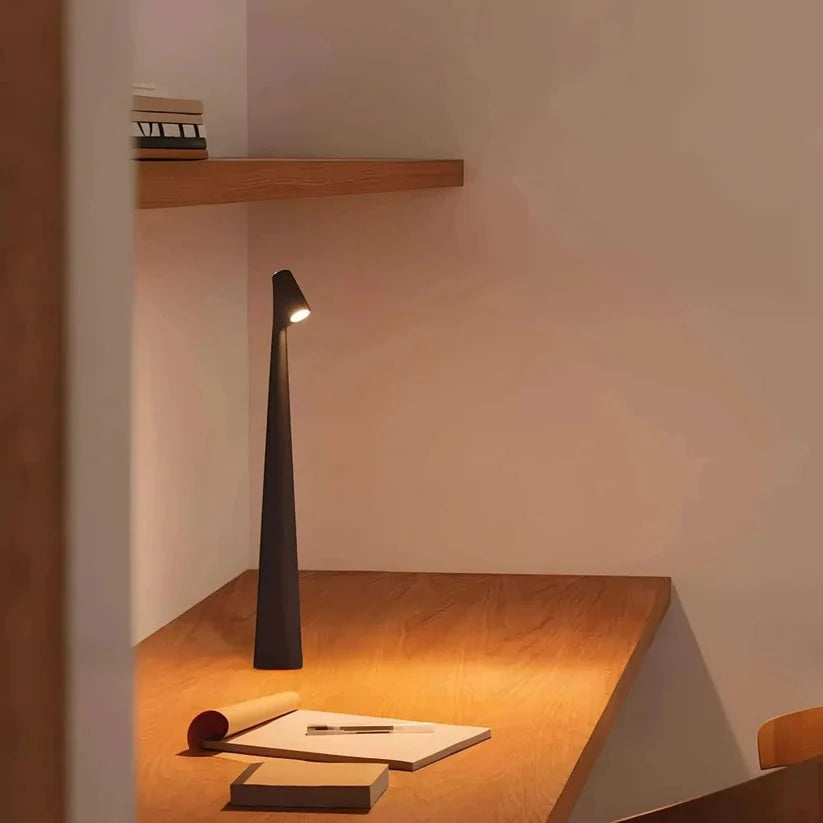 Table Lamp Rechargeable Warm Dimming Matte Aluminum