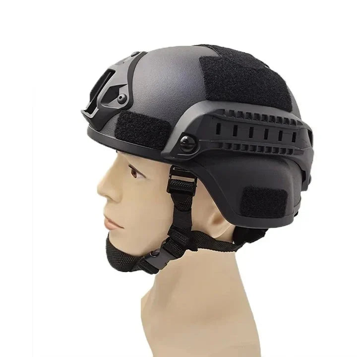 Tactical Helmet ABS Shell Accessory Rails Adjustable Fit