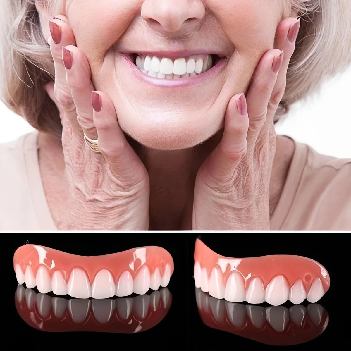 Temporary Tooth Veneer Hot-Water Moldable Reusable & Adhesive-Free