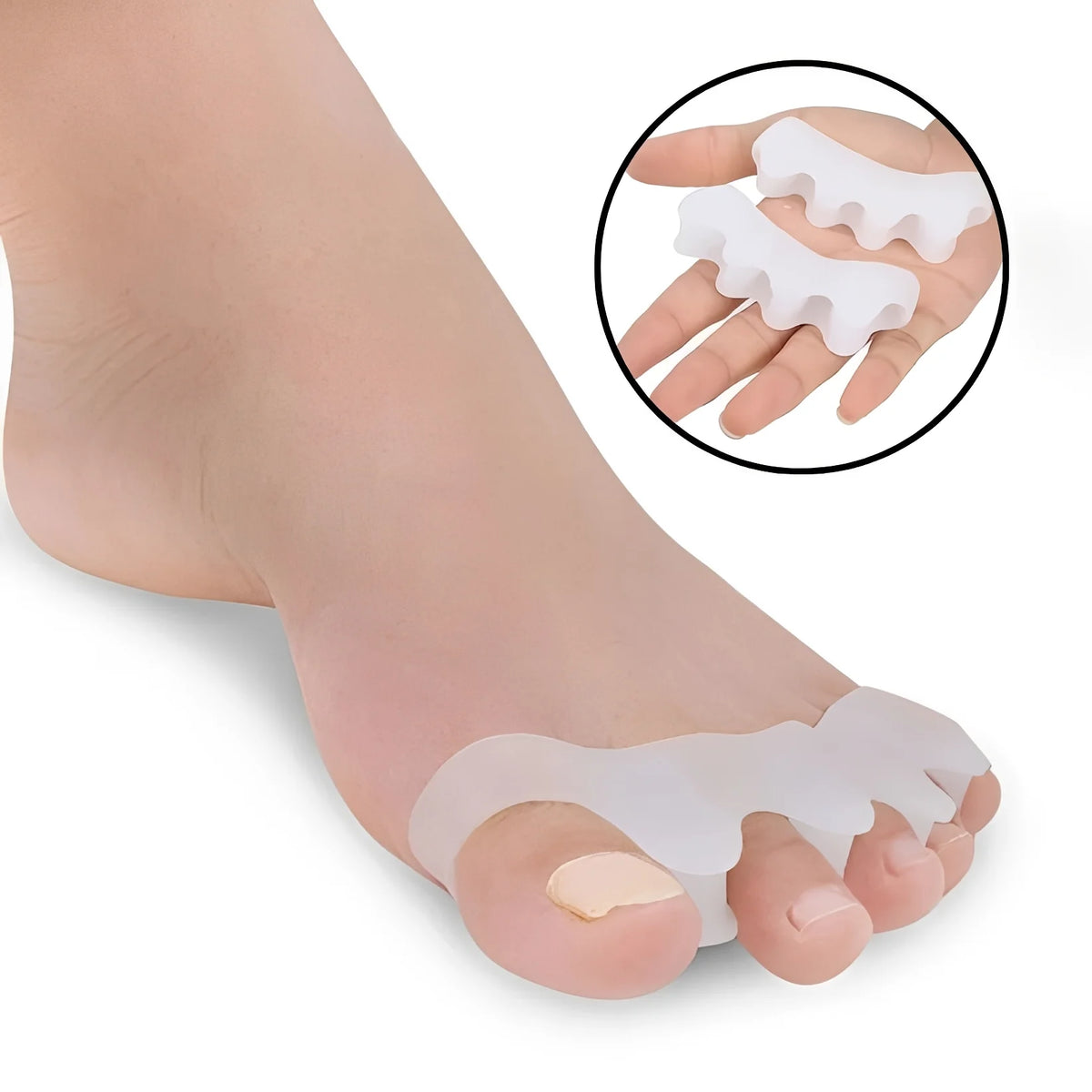 Toe Separator Silicone Gel Three-Arch Support Slim Profile