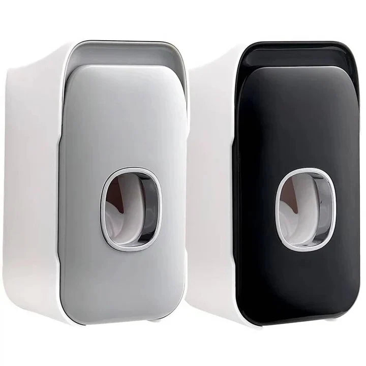 Toothpaste Dispenser One-Touch Adhesive Mount & Two-Brush Holder