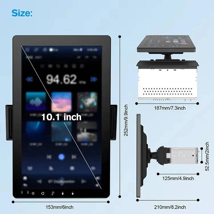 Touchscreen Car Stereo Rotating Screen & Backup Camera