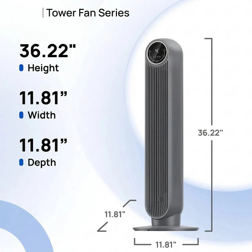 Tower Fan Brushless Motor 8 Speeds Remote & Timer