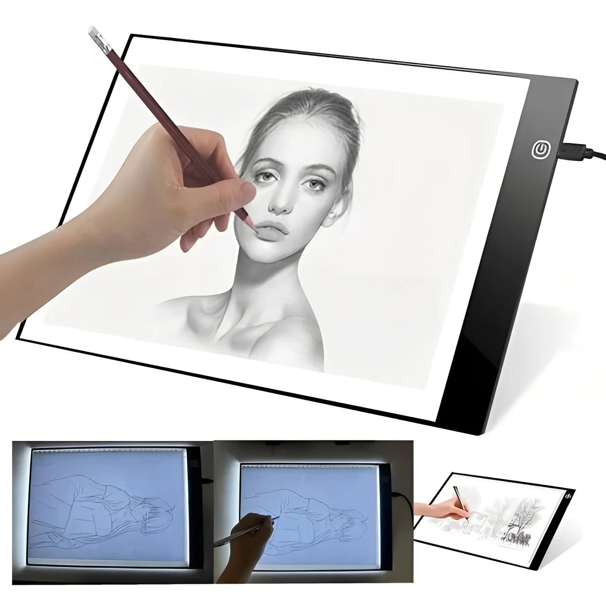 Tracing Light Pad Adjustable Brightness Flicker Free USB Powered
