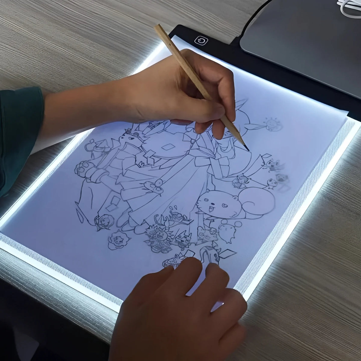 Tracing Light Pad Adjustable Brightness Flicker Free USB Powered