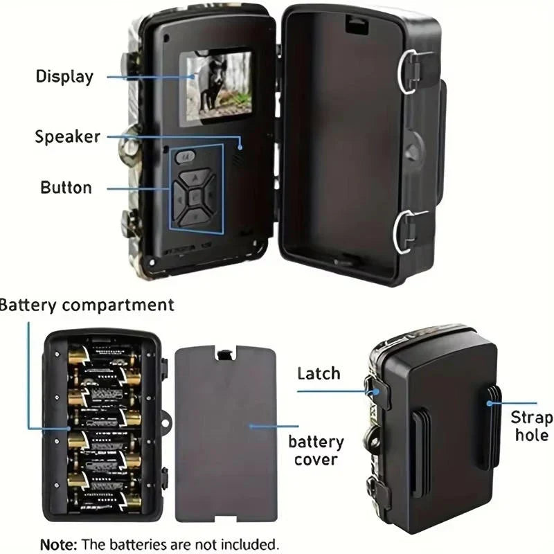 Trail Camera 16MP 1080P No Glow Infrared