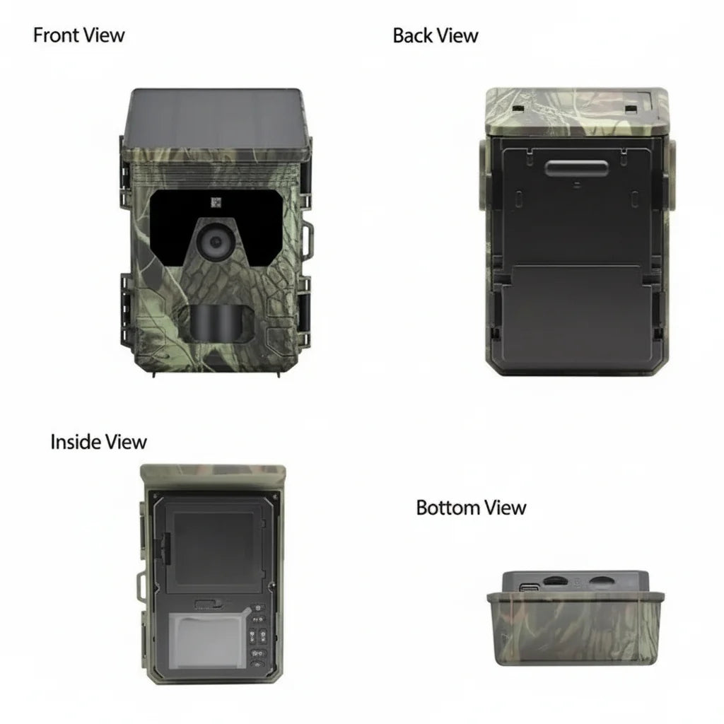 Trail Camera Solar-Powered 4K & Night Vision
