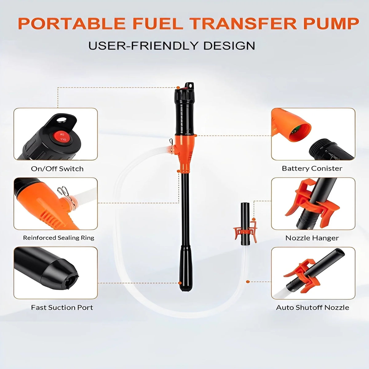 Transfer Pump Battery-Powered For Fuel & Water