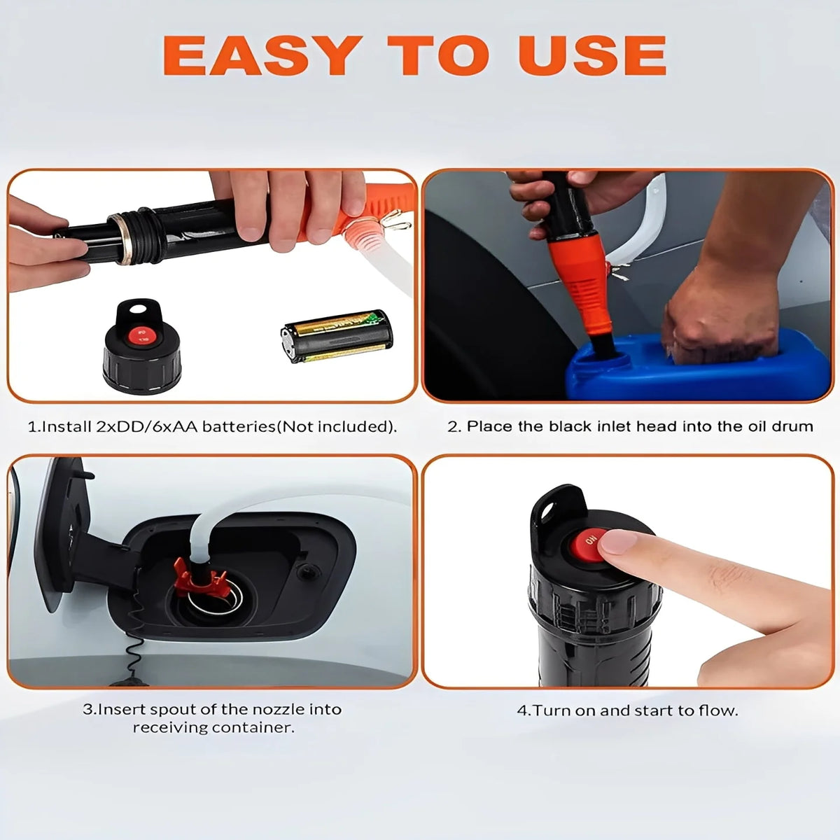 Transfer Pump Battery-Powered For Fuel & Water
