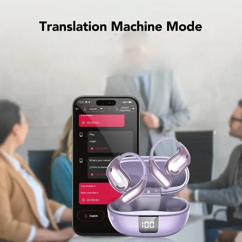 Translation Earbuds Real-Time AI 135 Languages 90-Hour Battery