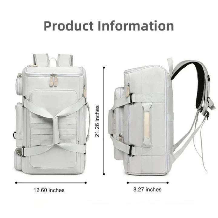 Travel Backpack Multi-Compartment Padded 16-Inch Laptop & Trolley Strap