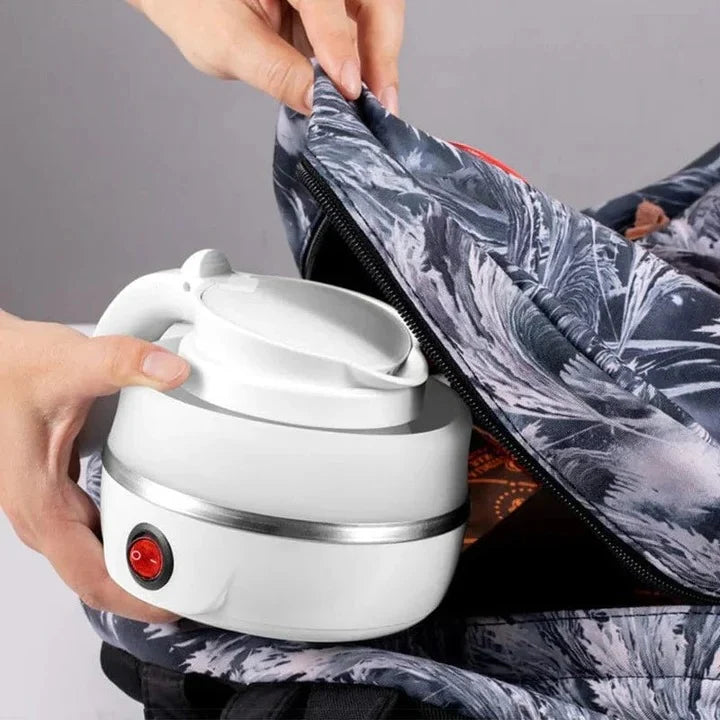 Travel Kettle Collapsible Silicone Stainless Steel Base