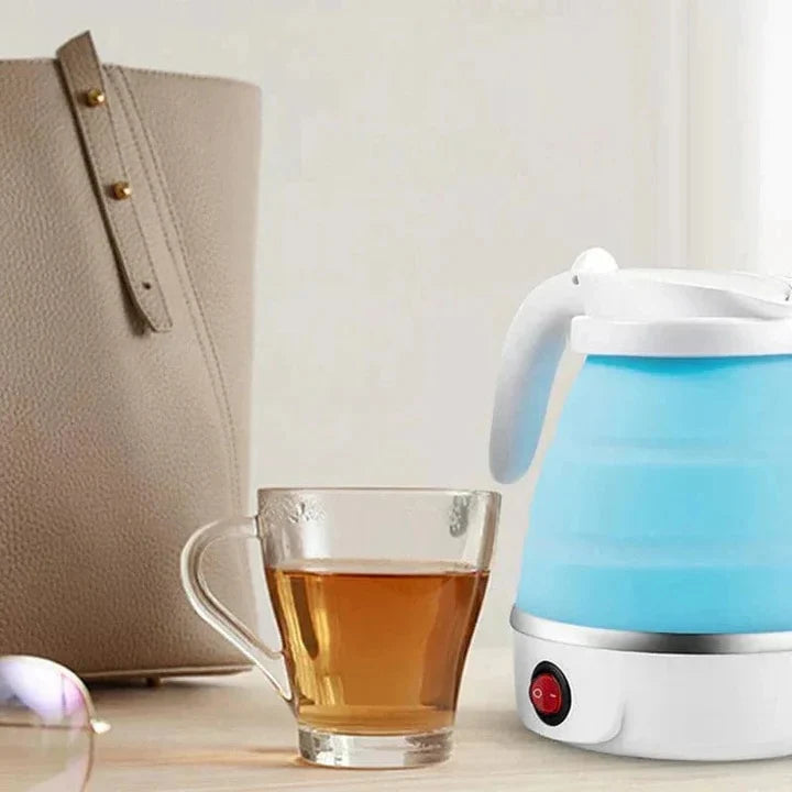 Travel Kettle Collapsible Silicone Stainless Steel Base