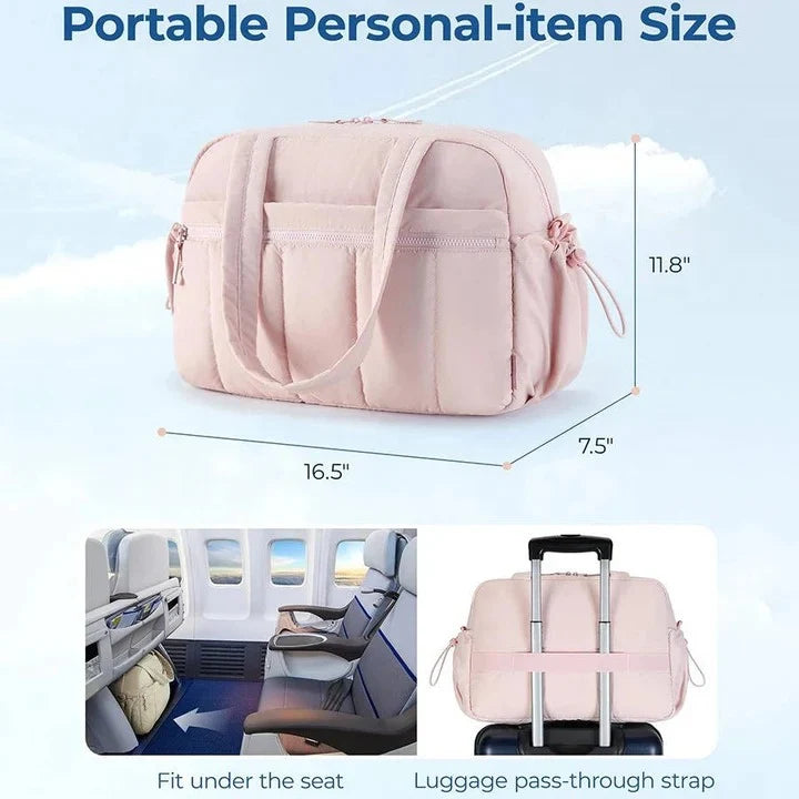 Travel Toiletry Bag Water-Resistant Wet-Dry Compartment & Luggage Sleeve